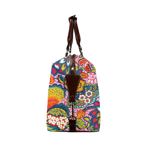 Vintage Floral Colorful Cute Pattern Classic Travel Bag (Model 1643)