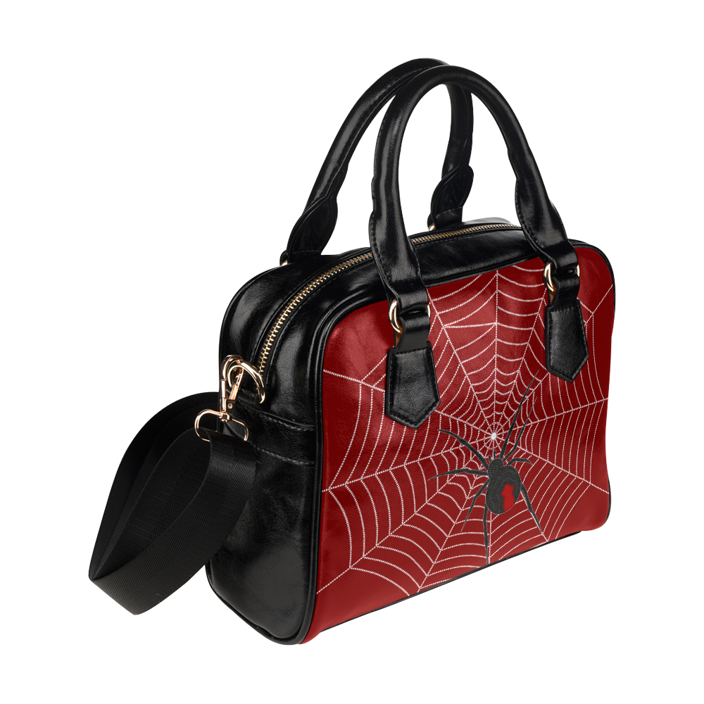 Red back spider - poison dangerous hunter Shoulder Handbag (Model 1634)