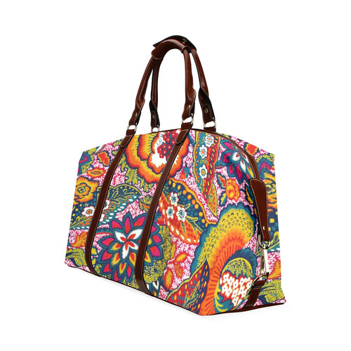 Vintage Floral Colorful Cute Pattern Classic Travel Bag (Model 1643)