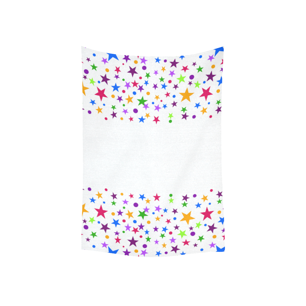 Colorful stars Cotton Linen Wall Tapestry 40"x 60"
