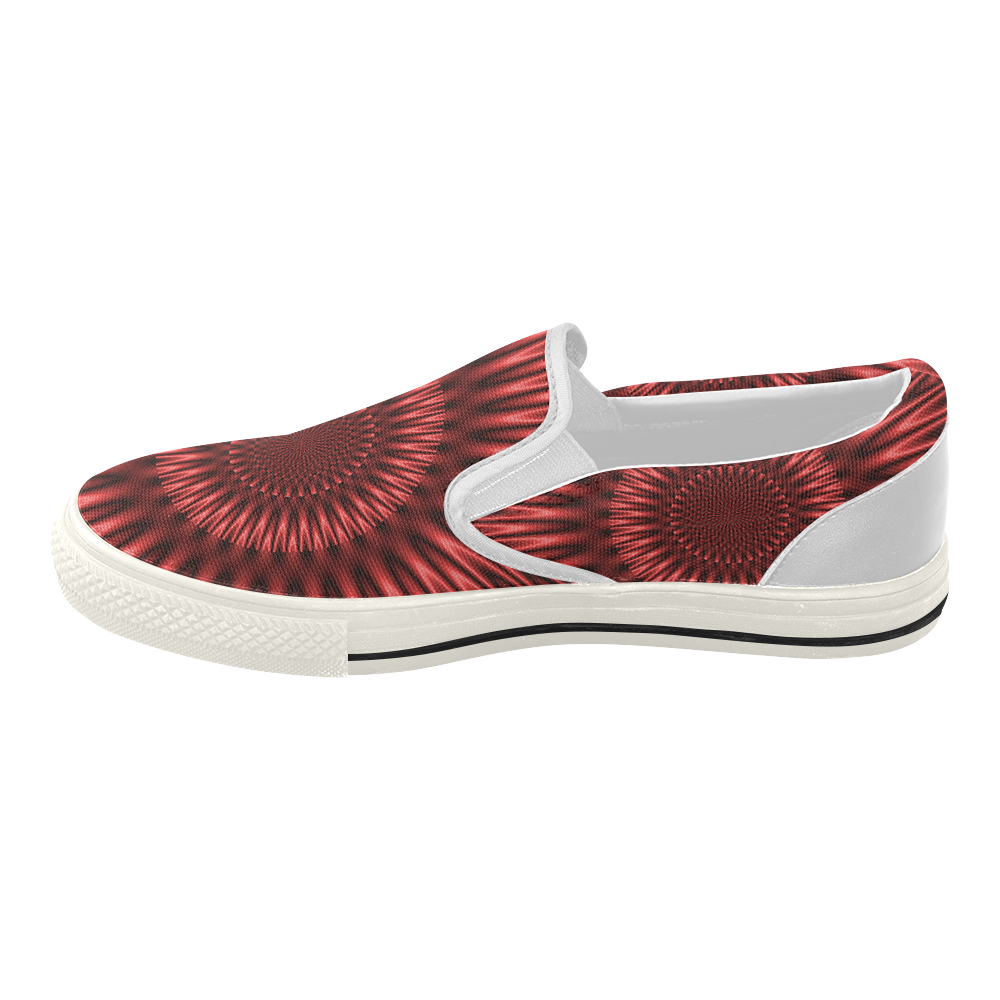 Red Lagoon Women's Slip-on Canvas Shoes (Model 019)