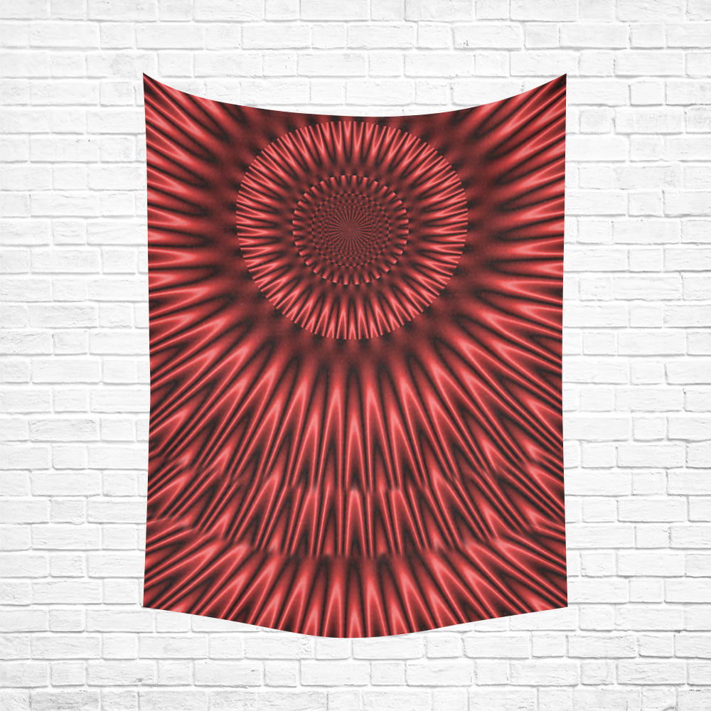 Red Lagoon Cotton Linen Wall Tapestry 60"x 80"