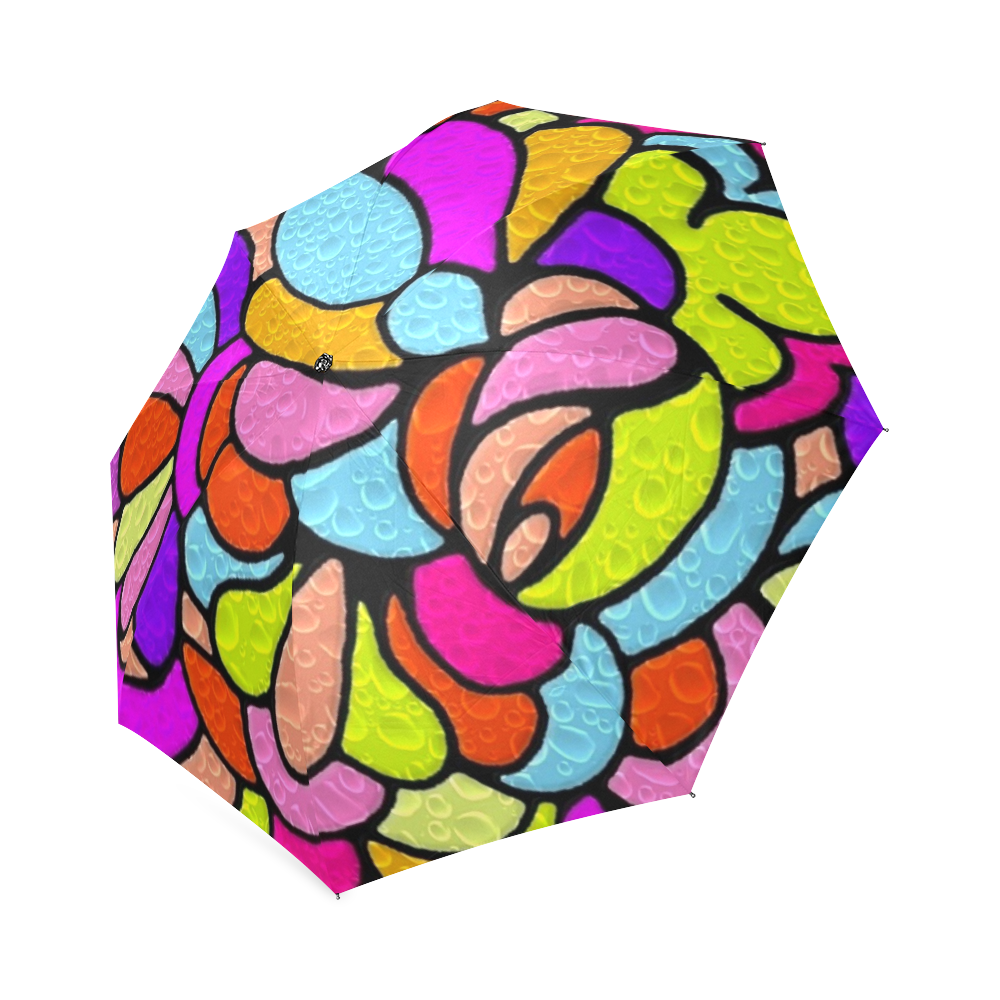 Pattern Drops by Popart Lover Foldable Umbrella (Model U01)