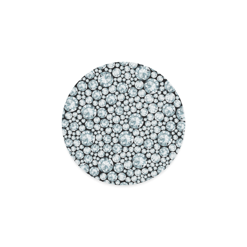 Luxurious white Diamond Pattern Round Coaster