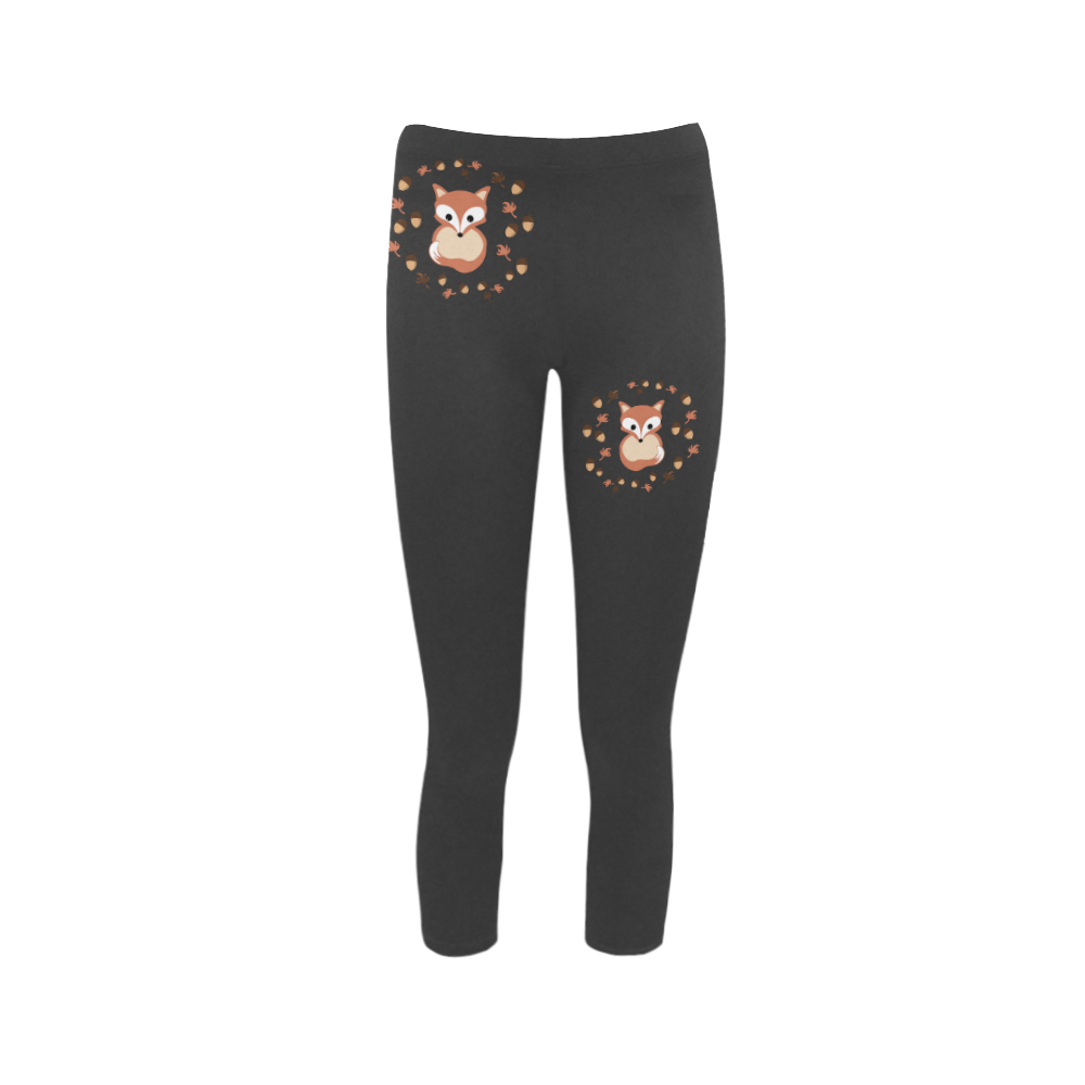 Fox in autumn Capri Legging (Model L02)