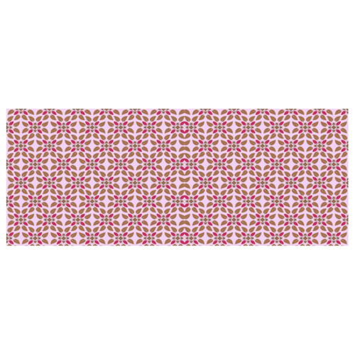 Retro Pink and Brown Pattern White Mug(11OZ)