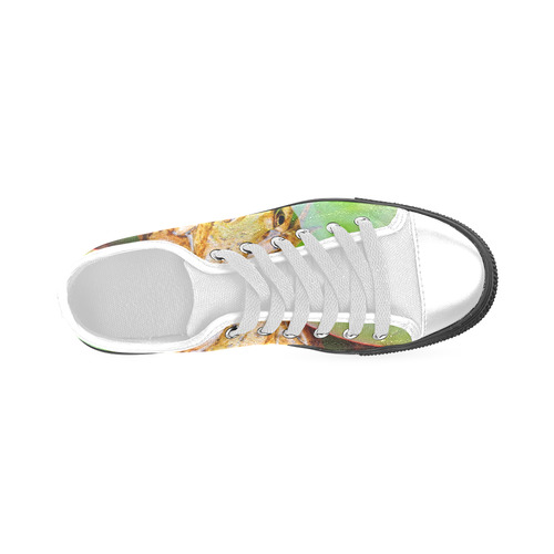 Frog on a Lily-pad Men's Classic Canvas Shoes (Model 018)