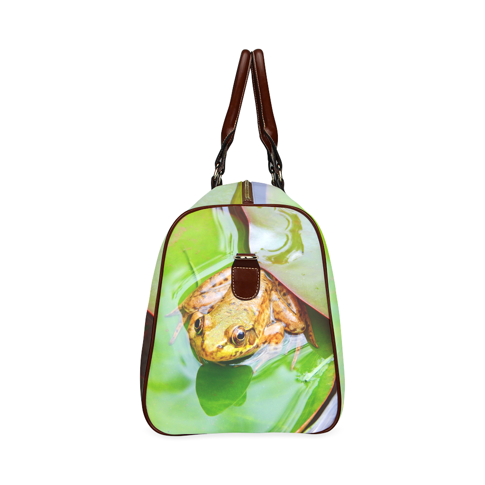 Frog on a Lily-pad Waterproof Travel Bag/Small (Model 1639)