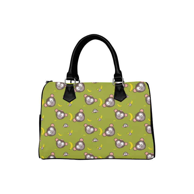 Monkeys with bananas   - monkey and cartoon Boston Handbag (Model 1621)