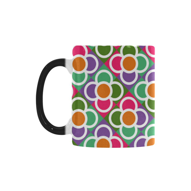 Modernist Floral Tiles Custom Morphing Mug
