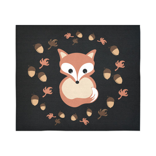 Fox in autumn Cotton Linen Wall Tapestry 60"x 51"