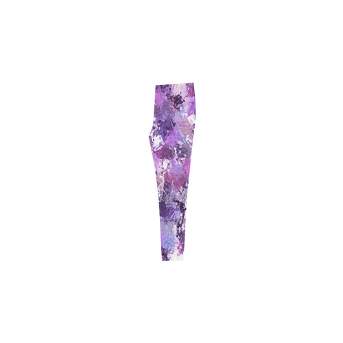 Purple Paint Splatter Cassandra Women's Leggings (Model L01)