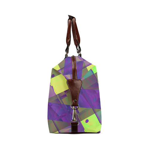 Yellow Blue and Green Colorful Abstract Classic Travel Bag (Model 1643)