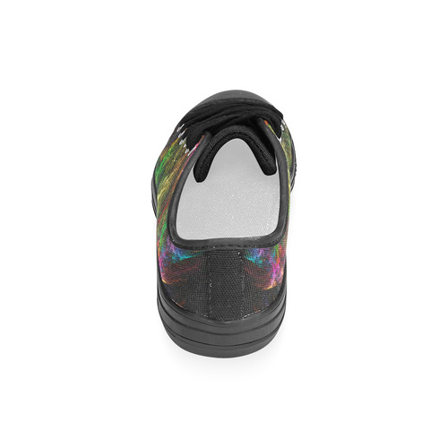 Colorful Abstract Fractal Tornado Women's Classic Canvas Shoes (Model 018)