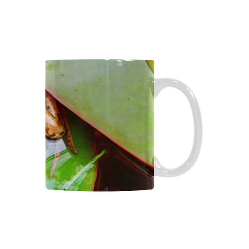Frog on a Lily-pad White Mug(11OZ)