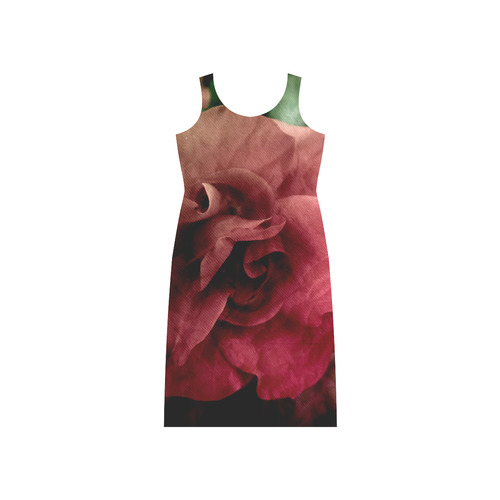 Rose Phaedra Sleeveless Open Fork Long Dress (Model D08)