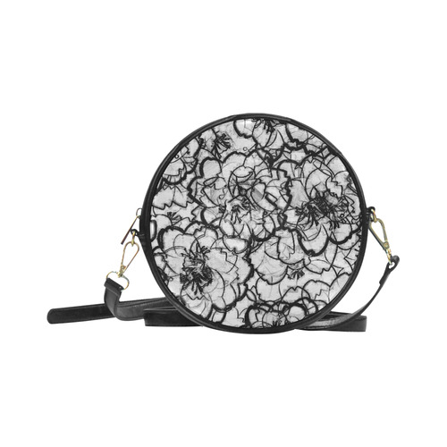 Lace Flower Power Blossom Round Sling Bag (Model 1647)