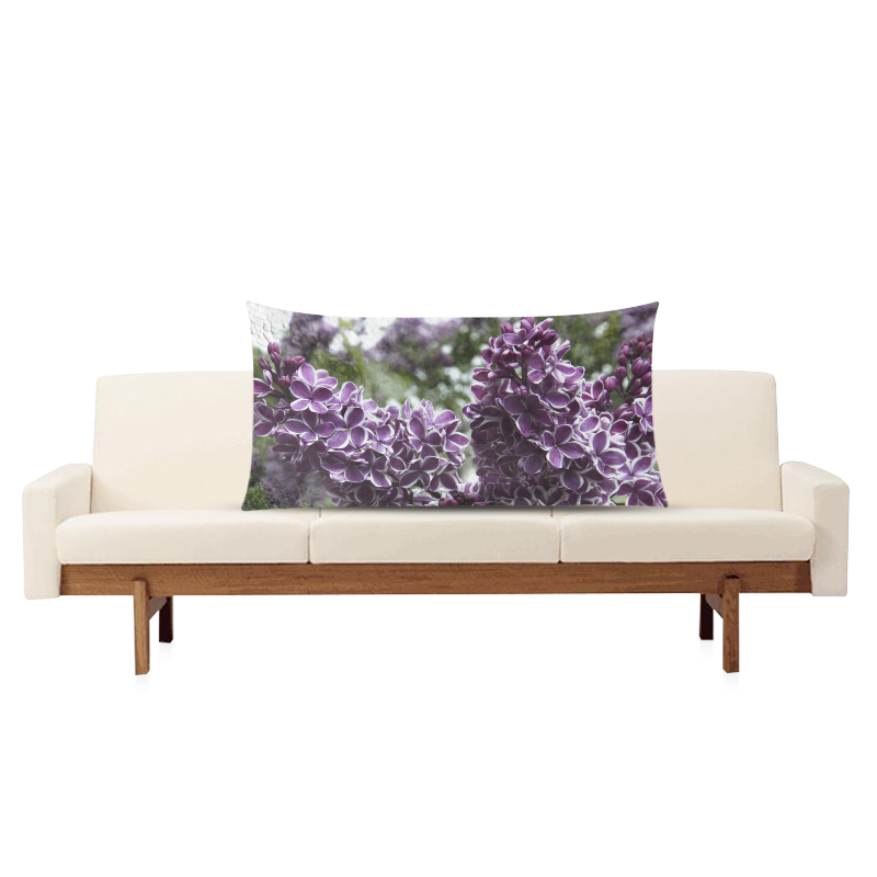 Lilac flowers Rectangle Pillow Case 20"x36"(Twin Sides)