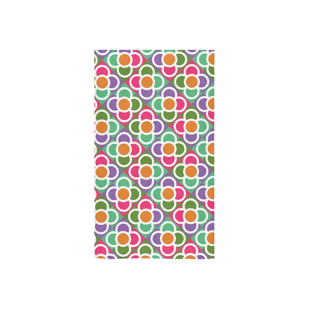 Modernist Floral Tiles Custom Towel 16"x28"