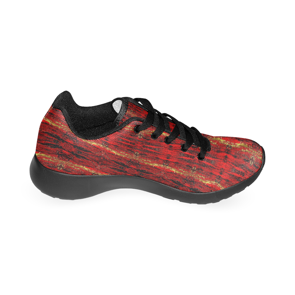 Red Gold, Old Oriental Pattern Women’s Running Shoes (Model 020)