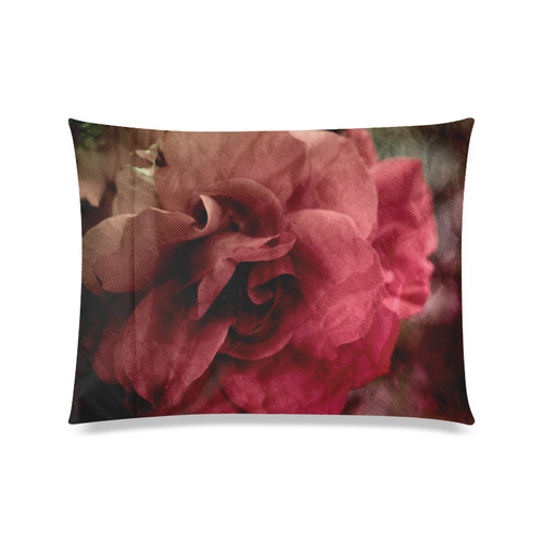 Rose Custom Zippered Pillow Case 20"x26"(Twin Sides)