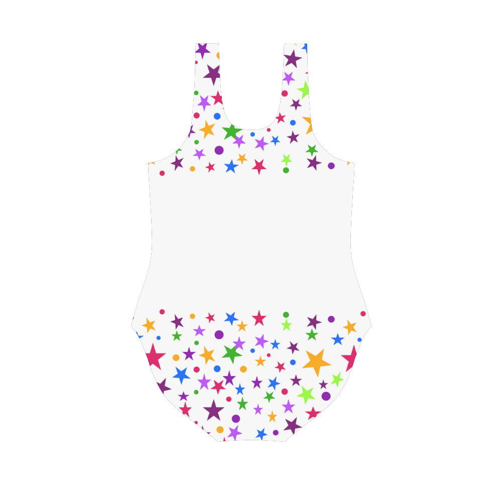 Colorful stars Vest One Piece Swimsuit (Model S04)