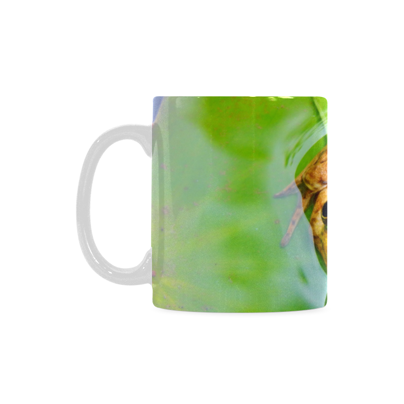 Frog on a Lily-pad White Mug(11OZ)