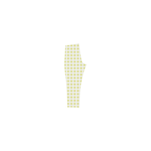 Pale Yellow Gingham Capri Legging (Model L02)