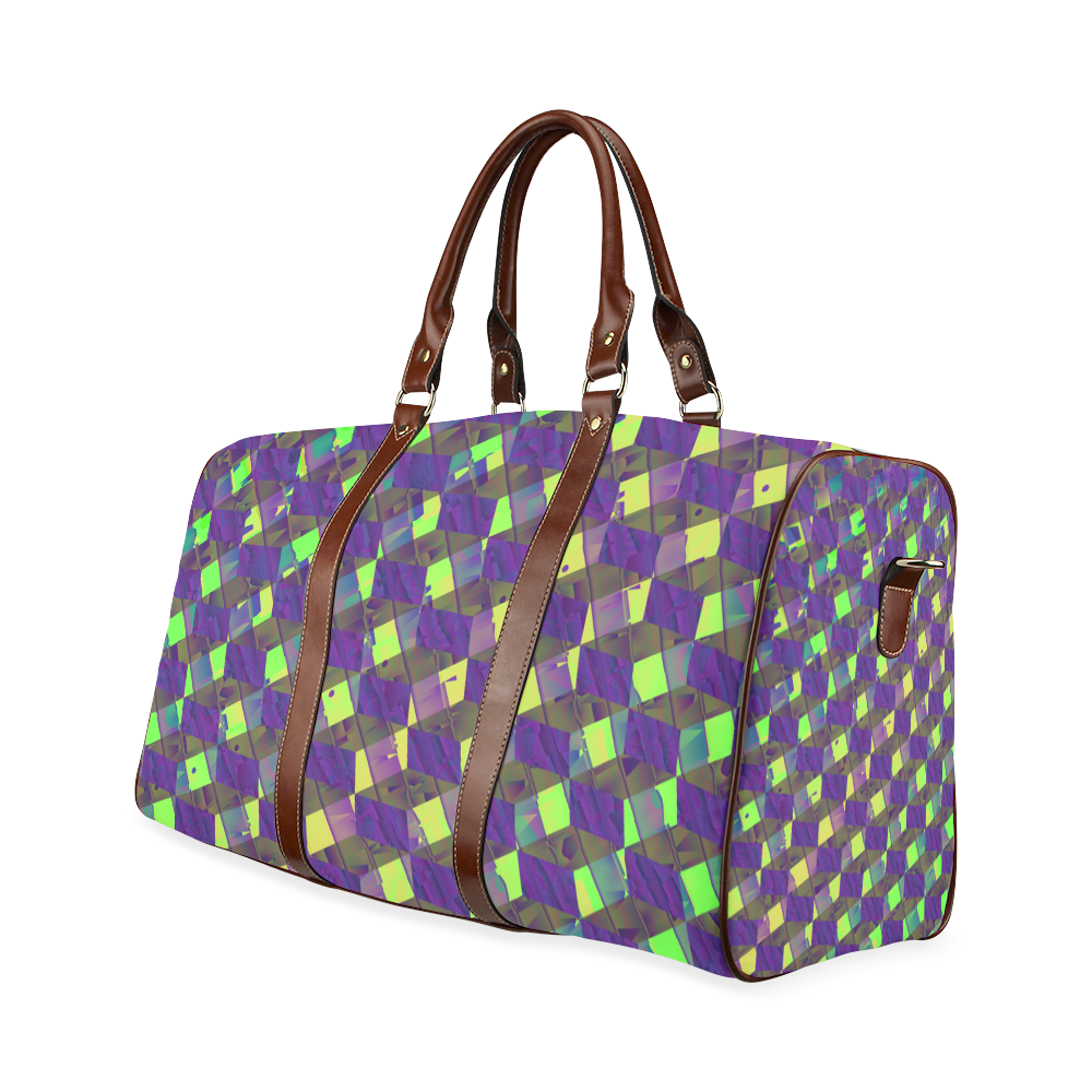 Yellow Blue and Green Colorful Abstract Waterproof Travel Bag/Small (Model 1639)