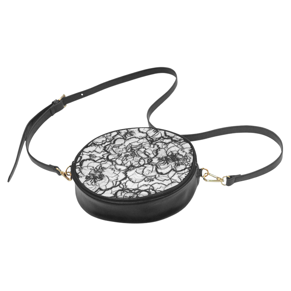 Lace Flower Power Blossom Round Sling Bag (Model 1647)