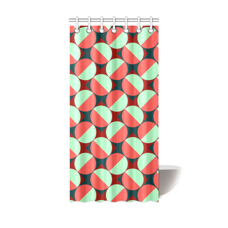 Modernist Geometric Tiles Shower Curtain 36"x72"