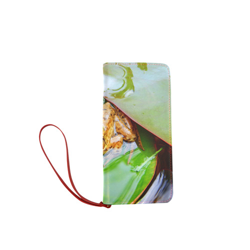 Frog on a Lily-pad Women's Clutch Wallet (Model 1637)