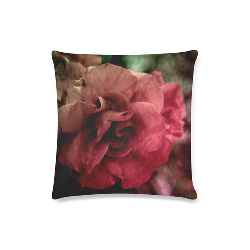 Rose Custom Zippered Pillow Case 16"x16"(Twin Sides)
