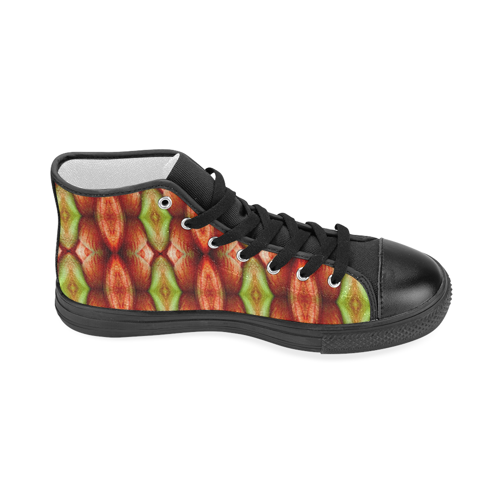 Melons Pattern Abstract Women's Classic High Top Canvas Shoes (Model 017)