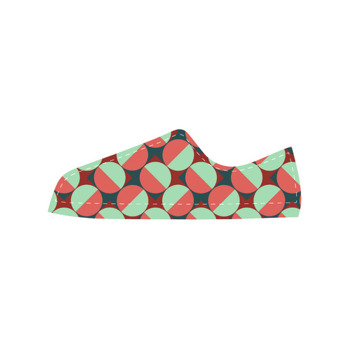 Modernist Geometric Tiles Men's Classic Canvas Shoes (Model 018)
