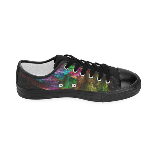 Colorful Abstract Fractal Tornado Women's Classic Canvas Shoes (Model 018)