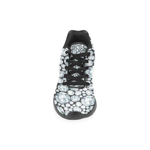 Luxurious white Diamond Pattern Women’s Running Shoes (Model 020)