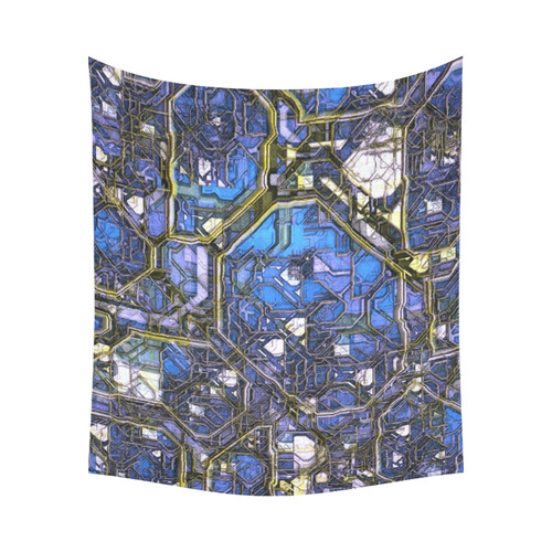 modern steampunk D Cotton Linen Wall Tapestry 60"x 51"