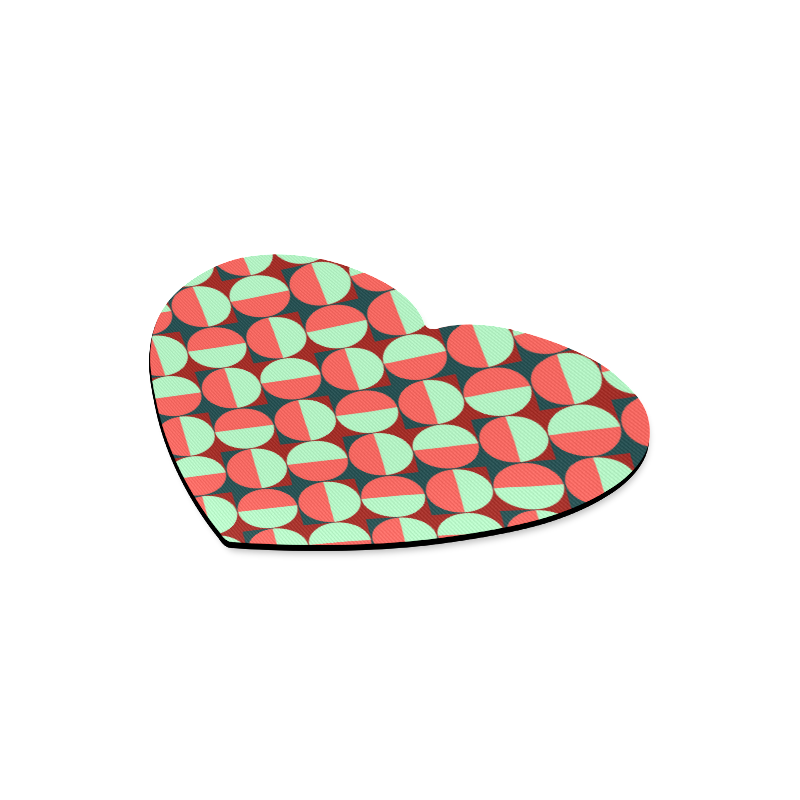 Modernist Geometric Tiles Heart-shaped Mousepad