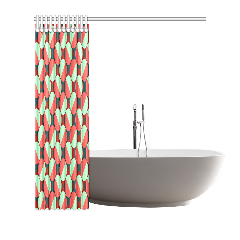 Modernist Geometric Tiles Shower Curtain 66"x72"