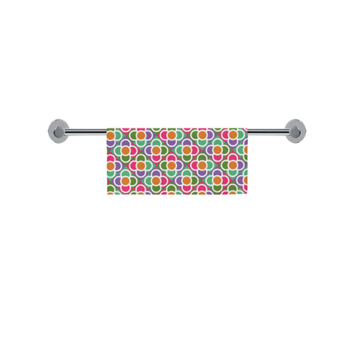 Modernist Floral Tiles Square Towel 13“x13”