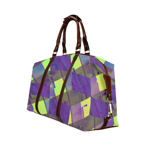 Yellow Blue and Green Colorful Abstract Classic Travel Bag (Model 1643)