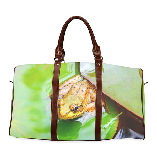 Frog on a Lily-pad Waterproof Travel Bag/Small (Model 1639)