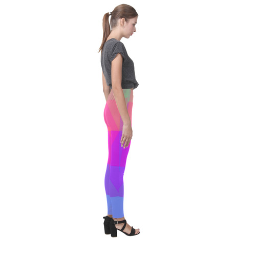 Triangle Rainbow Abstract Cassandra Women's Leggings (Model L01)
