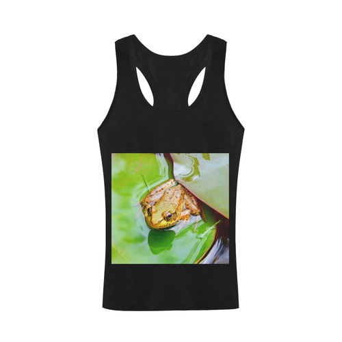 Frog on a Lily-pad Plus-size Men's I-shaped Tank Top (Model T32)