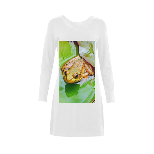Frog on a Lily-pad Demeter Long Sleeve Nightdress (Model D03)
