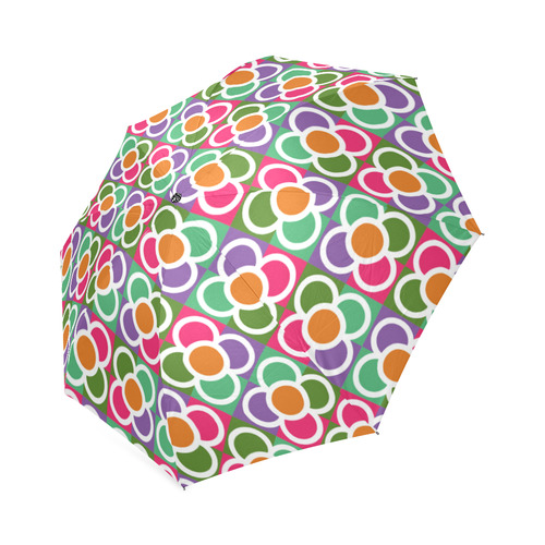 Modernist Floral Tiles Foldable Umbrella (Model U01)