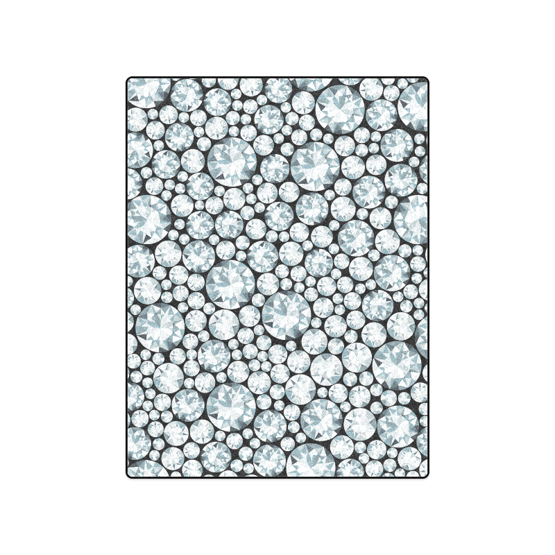 Luxurious white Diamond Pattern Blanket 50"x60"