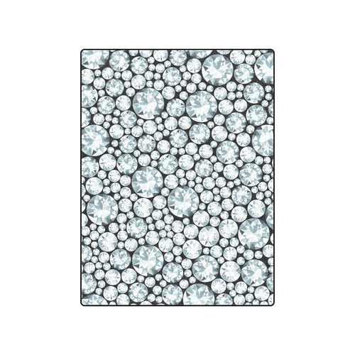 Luxurious white Diamond Pattern Blanket 50"x60"