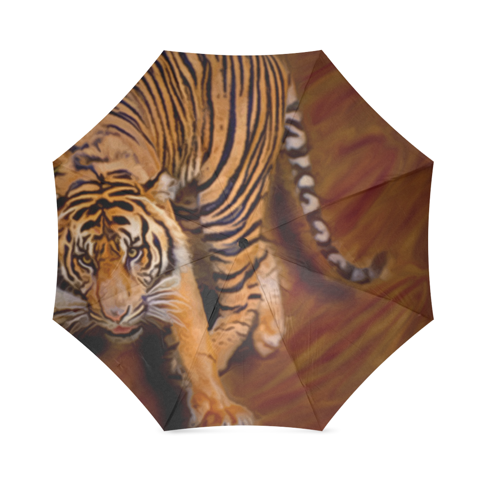 Tiger umbrella Foldable Umbrella (Model U01)